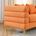 Oversized 2 Seater Sectional Sofa, Living Room Fabric Sectional Sofa