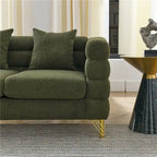 Oversized 2 Seater Sectional Sofa, Living Room Fabric Sectional Sofa
