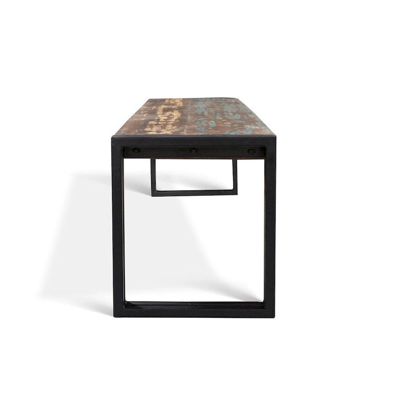 Reclaimed Wood Bench with Metal Legs - 3 Sizes