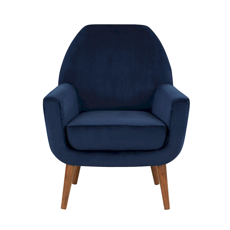 Poltrona in velluto Mid-Century