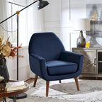 Poltrona in velluto Mid-Century