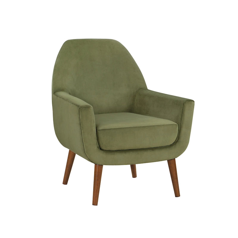 Poltrona in velluto Mid-Century