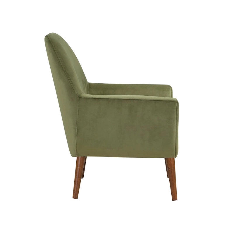 Poltrona in velluto Mid-Century