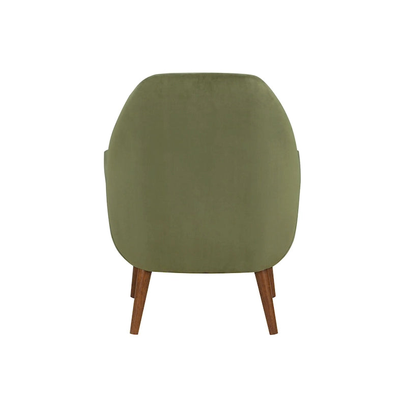 Poltrona in velluto Mid-Century