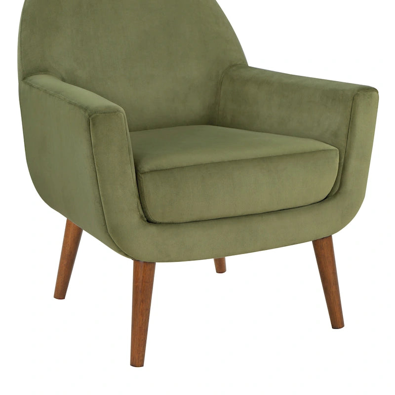 Poltrona in velluto Mid-Century