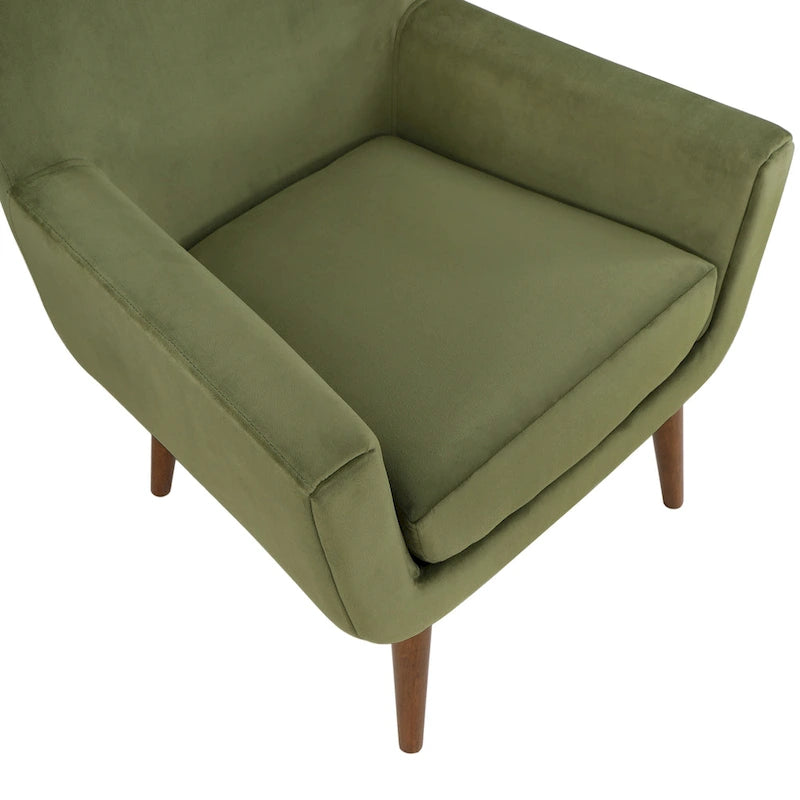 Poltrona in velluto Mid-Century