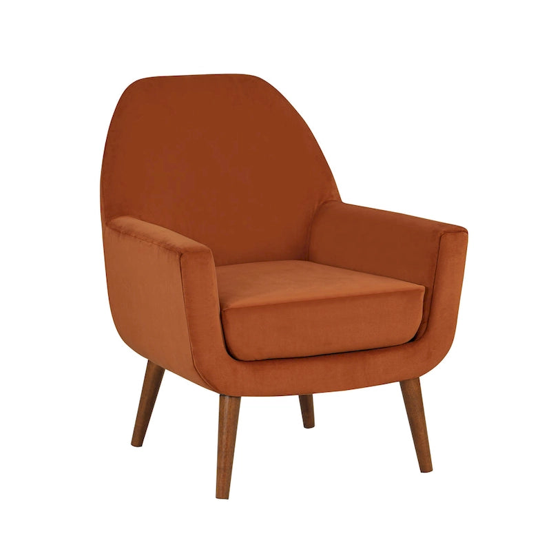 Poltrona in velluto Mid-Century