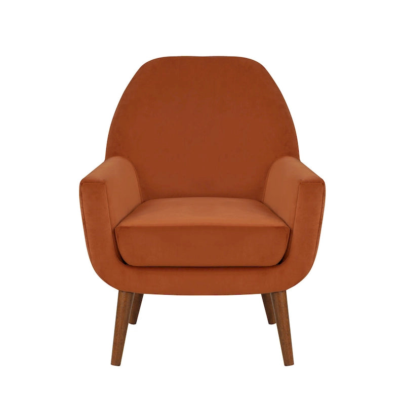 Poltrona in velluto Mid-Century