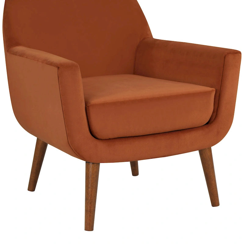 Poltrona in velluto Mid-Century