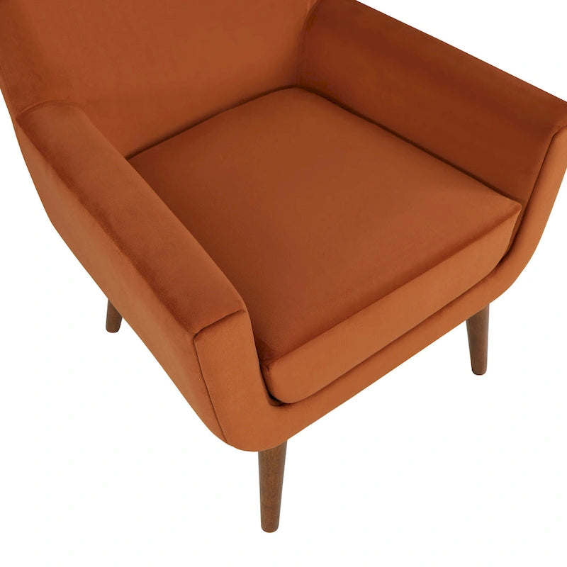 Poltrona in velluto Mid-Century