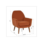 Poltrona in velluto Mid-Century