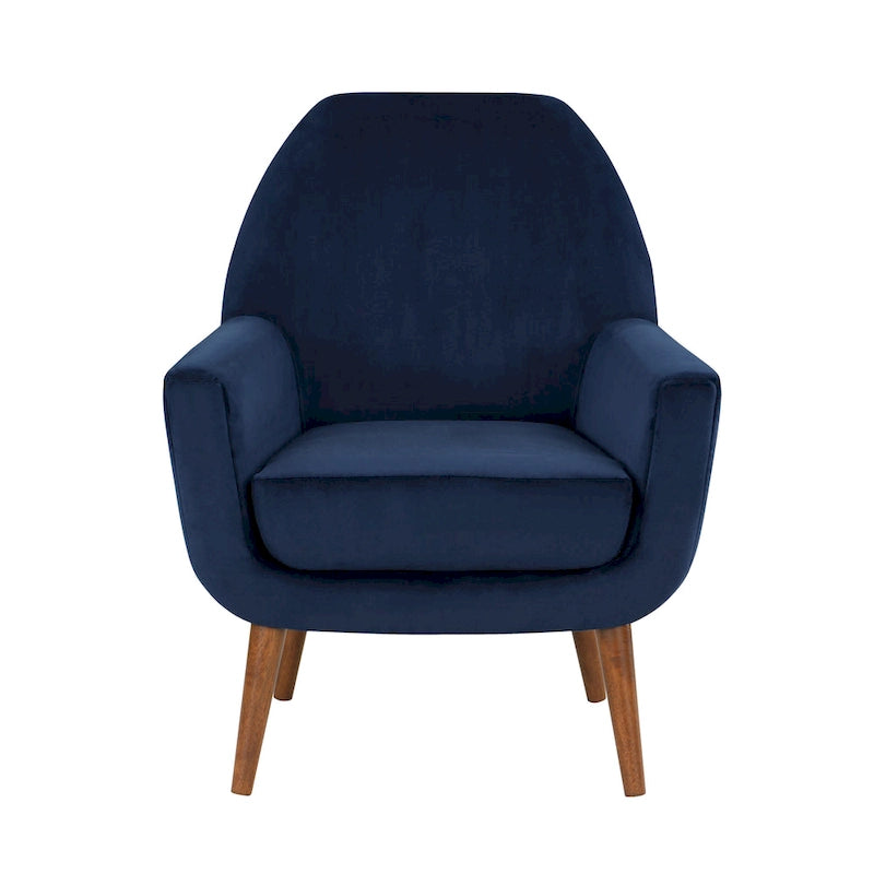 Poltrona in velluto Mid-Century