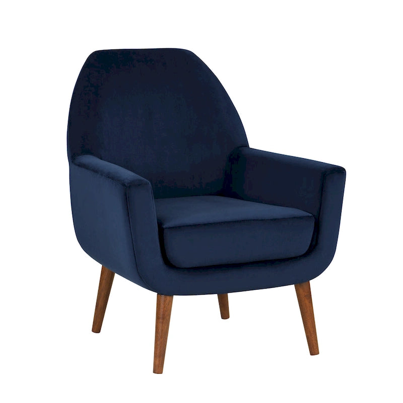 Poltrona in velluto Mid-Century