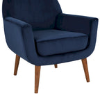Poltrona in velluto Mid-Century