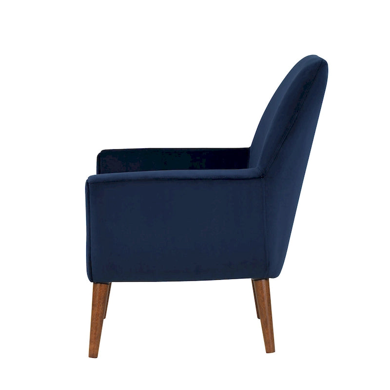 Poltrona in velluto Mid-Century