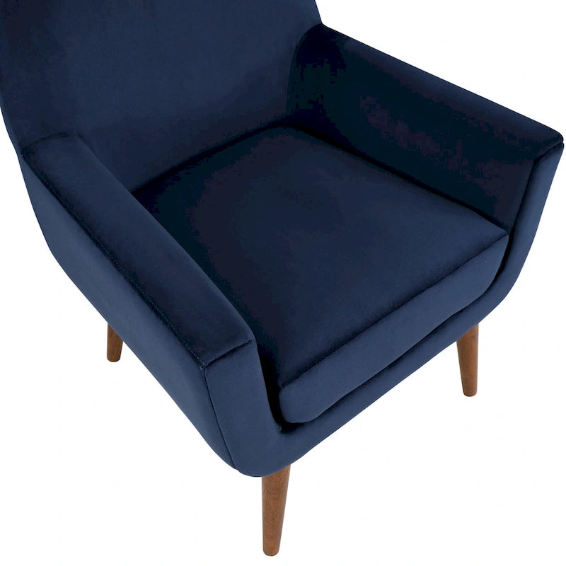 Poltrona in velluto Mid-Century