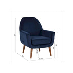 Poltrona in velluto Mid-Century