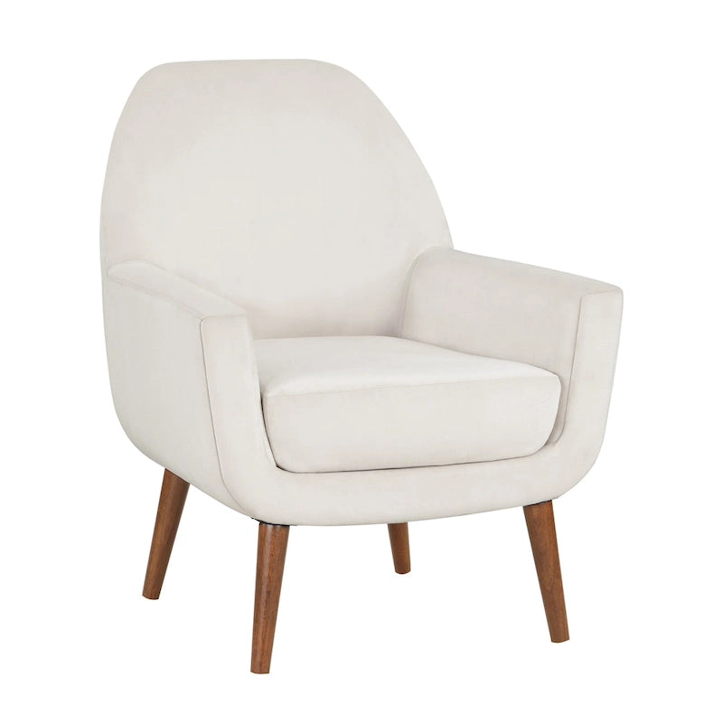 Poltrona in velluto Mid-Century