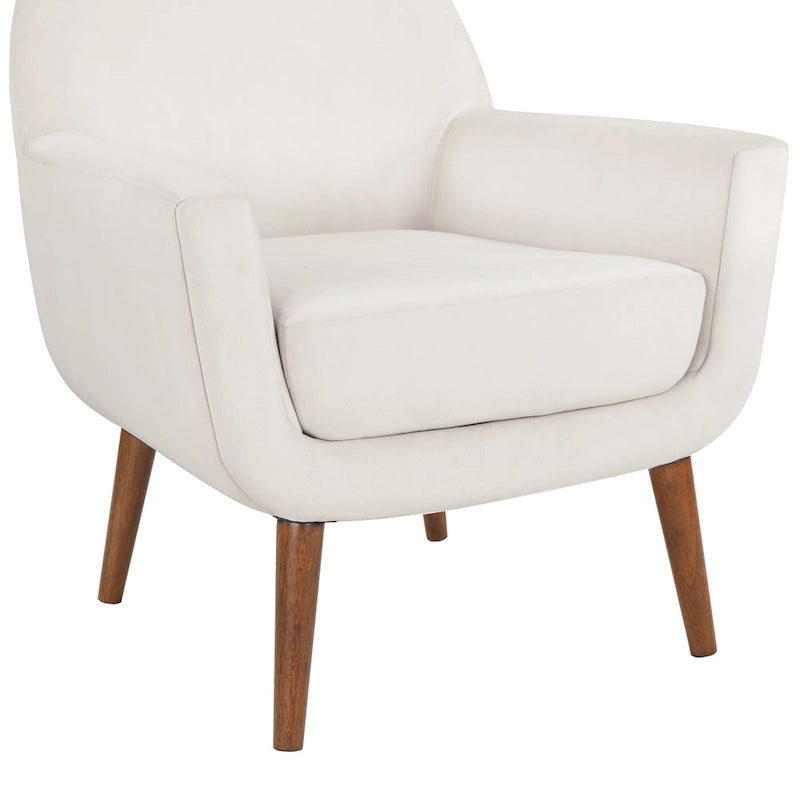 Poltrona in velluto Mid-Century