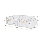 VANOMi 88.6 inch Modern Sofa, Leisure Couch For Gaming Room Living Room - 75' x 24'