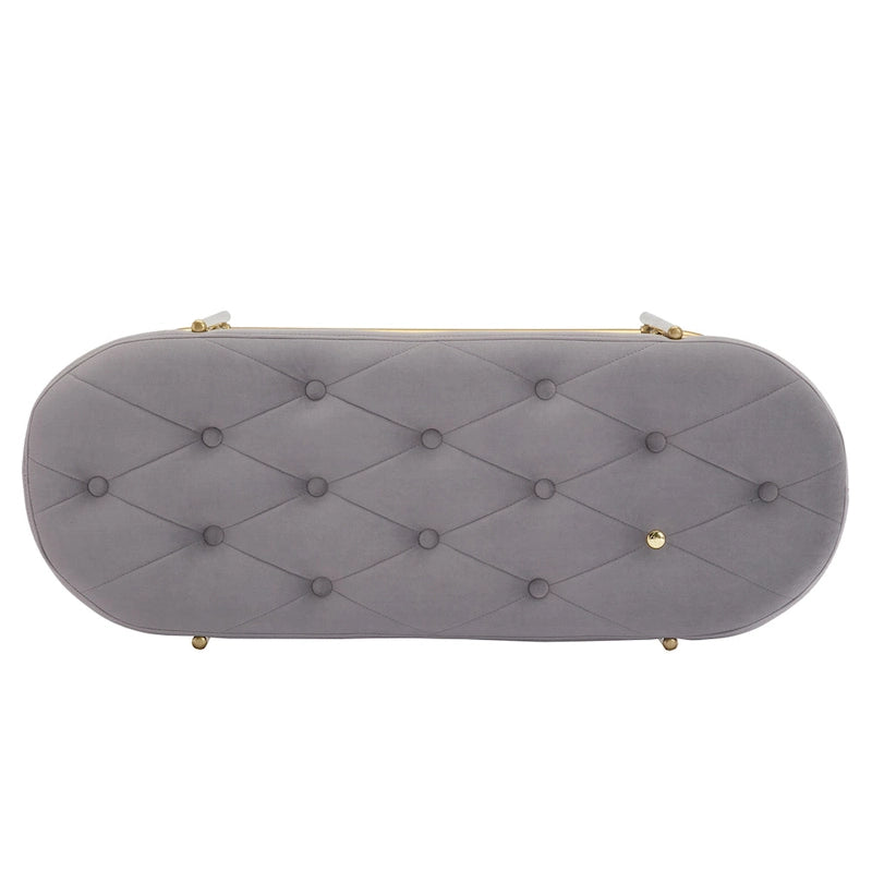 SEYNAR 40 Velvet Upholstered Living Room Bench with Double shoe rack