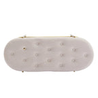 SEYNAR 40 Velvet Upholstered Living Room Bench with Double shoe rack