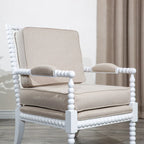 Spindle Fabric Arm Chair