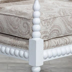 Spindle Fabric Arm Chair