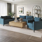 CraftPorch Contemporary Minimalist Linen Upholstered 3-Piece Living Room Set