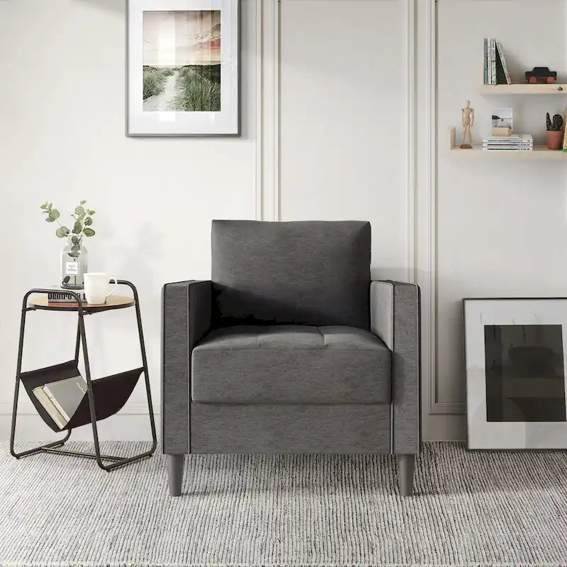 CraftPorch Contemporary Minimalist Linen Upholstered 3-Piece Living Room Set
