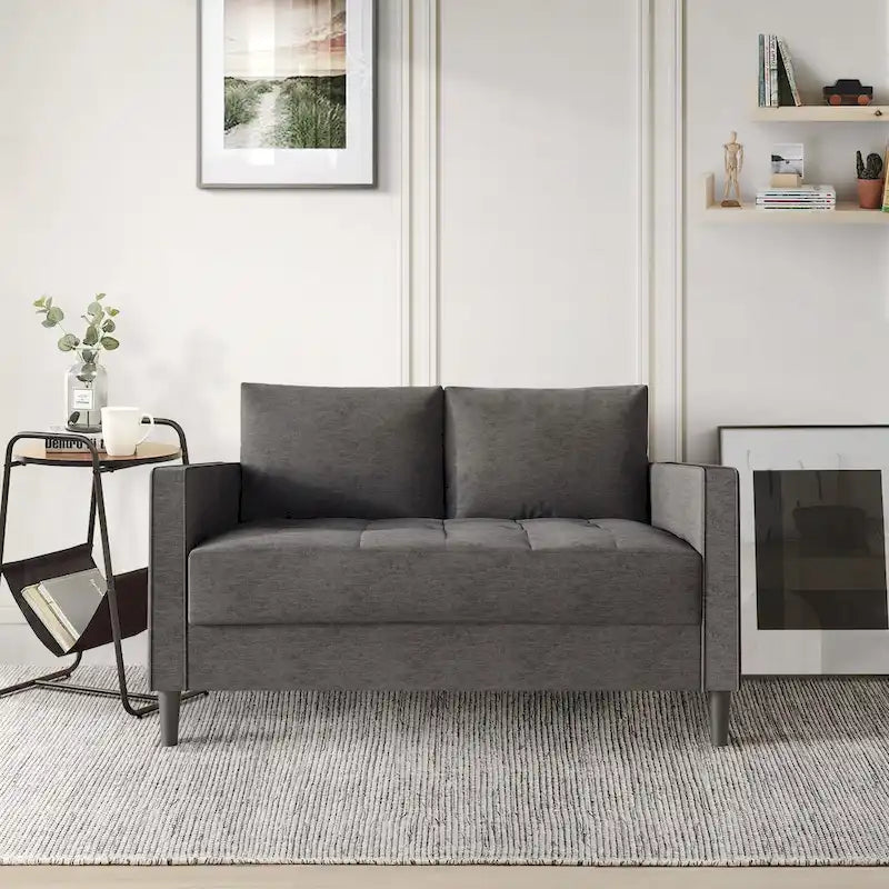 CraftPorch Contemporary Minimalist Linen Upholstered 3-Piece Living Room Set