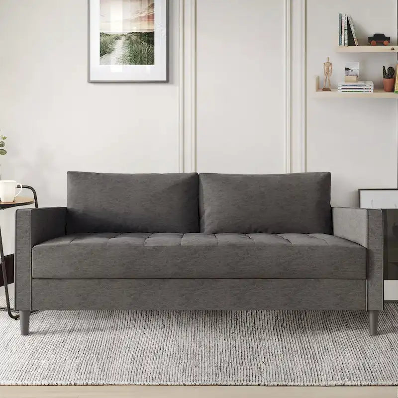 CraftPorch Contemporary Minimalist Linen Upholstered 3-Piece Living Room Set