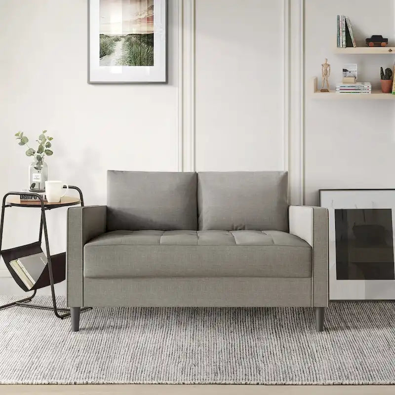 CraftPorch Contemporary Minimalist Linen Upholstered 3-Piece Living Room Set