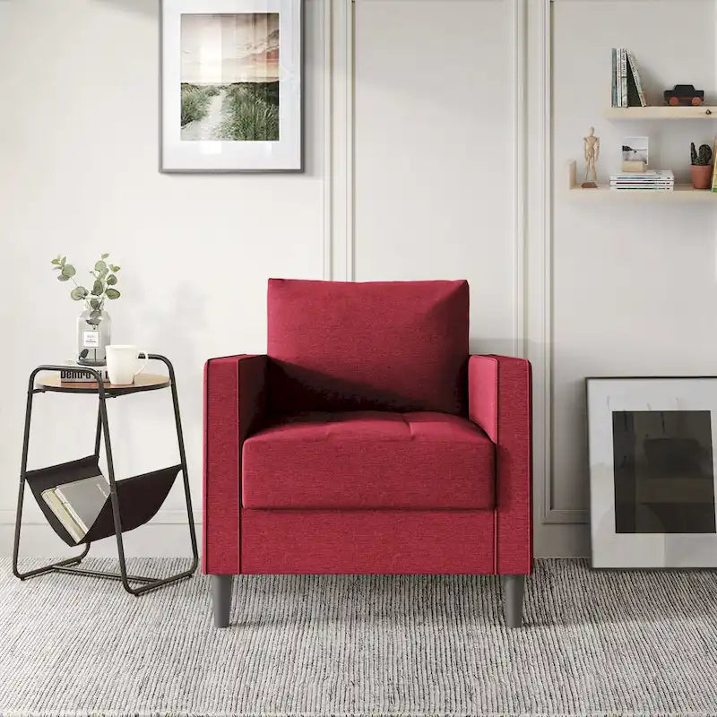 CraftPorch Contemporary Minimalist Linen Upholstered 3-Piece Living Room Set
