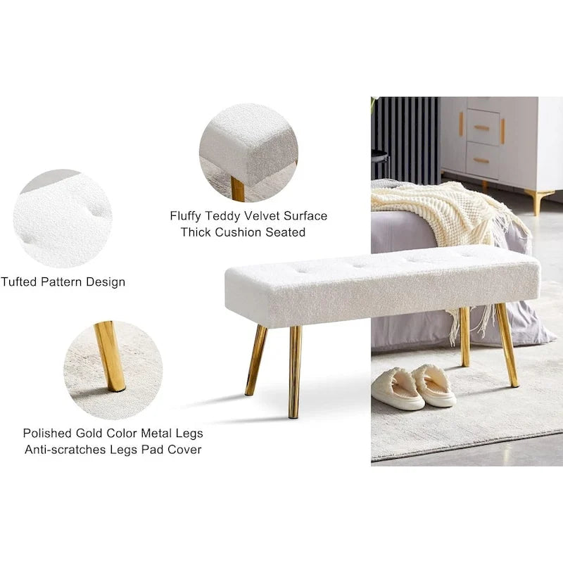 Howtai Upholstered Bench for bedroom, entryway, dining room