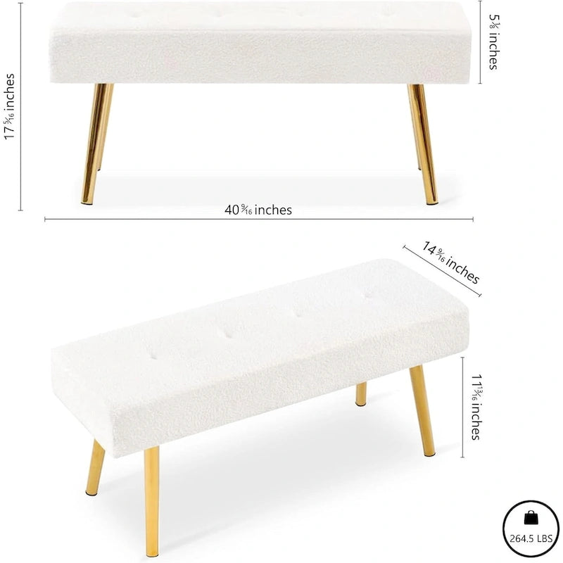 Howtai Upholstered Bench for bedroom, entryway, dining room