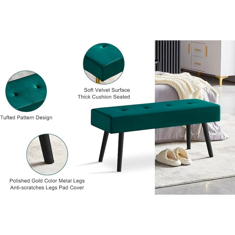Howtai Upholstered Bench for bedroom, entryway, dining room