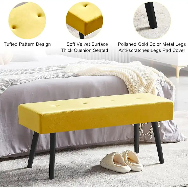 Howtai Upholstered Bench for bedroom, entryway, dining room