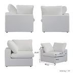 4-Seater Modular Sectional Couches for Living Room, Modern Modular Convertible Sofa Couch