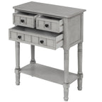 Consolle Colby a 3 cassetti con ripiano inferiore