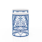 Quarn Modern 16-inch Steel Round 2-Piece Nesting Tables Set by Furniture of America