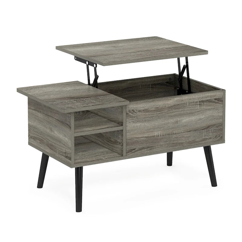 Furinno Jensen Lift Top Coffee Table With Wooden Leg
