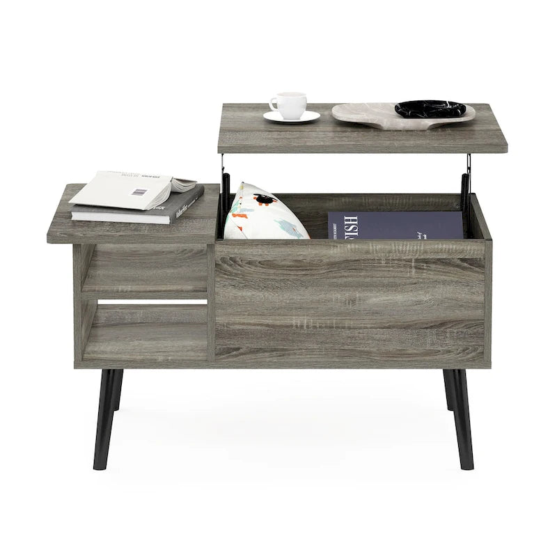 Furinno Jensen Lift Top Coffee Table With Wooden Leg