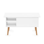 Furinno Jensen Lift Top Coffee Table With Wooden Leg