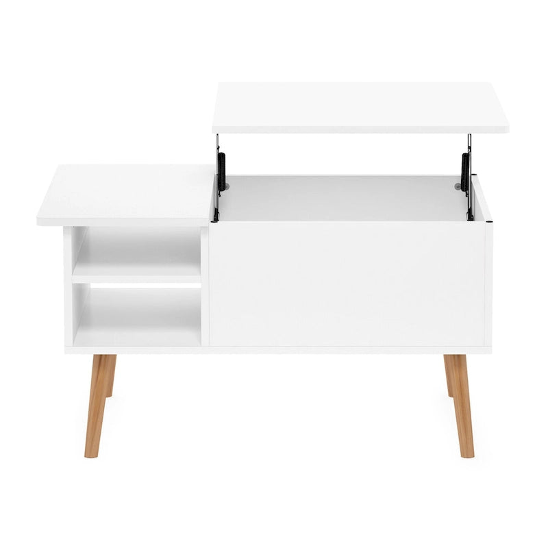 Furinno Jensen Lift Top Coffee Table With Wooden Leg