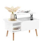 Furinno Jensen Lift Top Coffee Table With Wooden Leg
