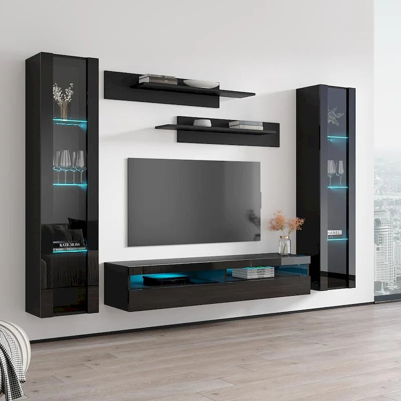 Fly AB2 35TV Wall Mounted Floating Modern Entertainment Center
