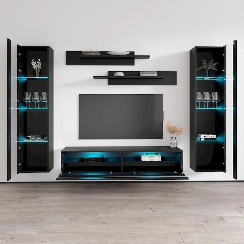 Fly AB2 35TV Wall Mounted Floating Modern Entertainment Center