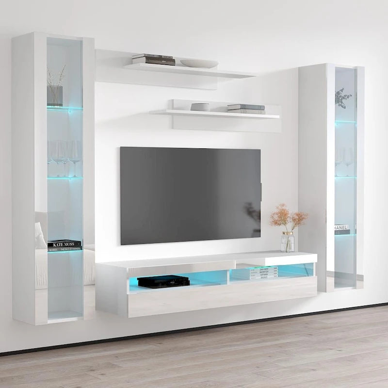 Fly AB2 35TV Wall Mounted Floating Modern Entertainment Center