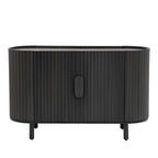 White Curved Sideboard with Adjustable Shelves